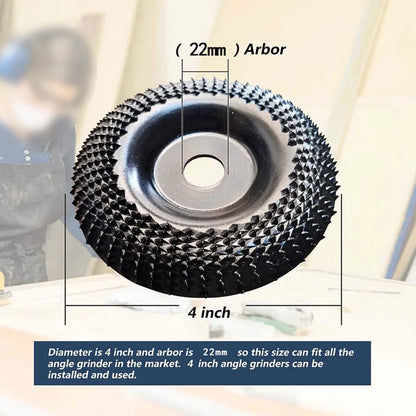4 Inch Wood Shaping Wheel Grinder Disc - Grinding and Shaping Disk for Angle Grinders Power Tools