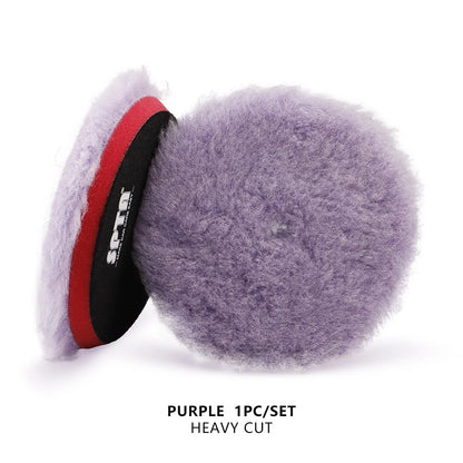 SPTA 5Pcs Car Sponge Wool Polishing Pads Set – 3", 5", 6" for DA/RO/GA Buffer Polisher, Buffing & Waxing