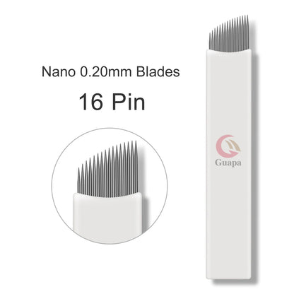 White Microblading Needles – 9/11/12/14/18/21 for Permanent Makeup, Eyebrow Tattoo & Embroidery Pen Supplies