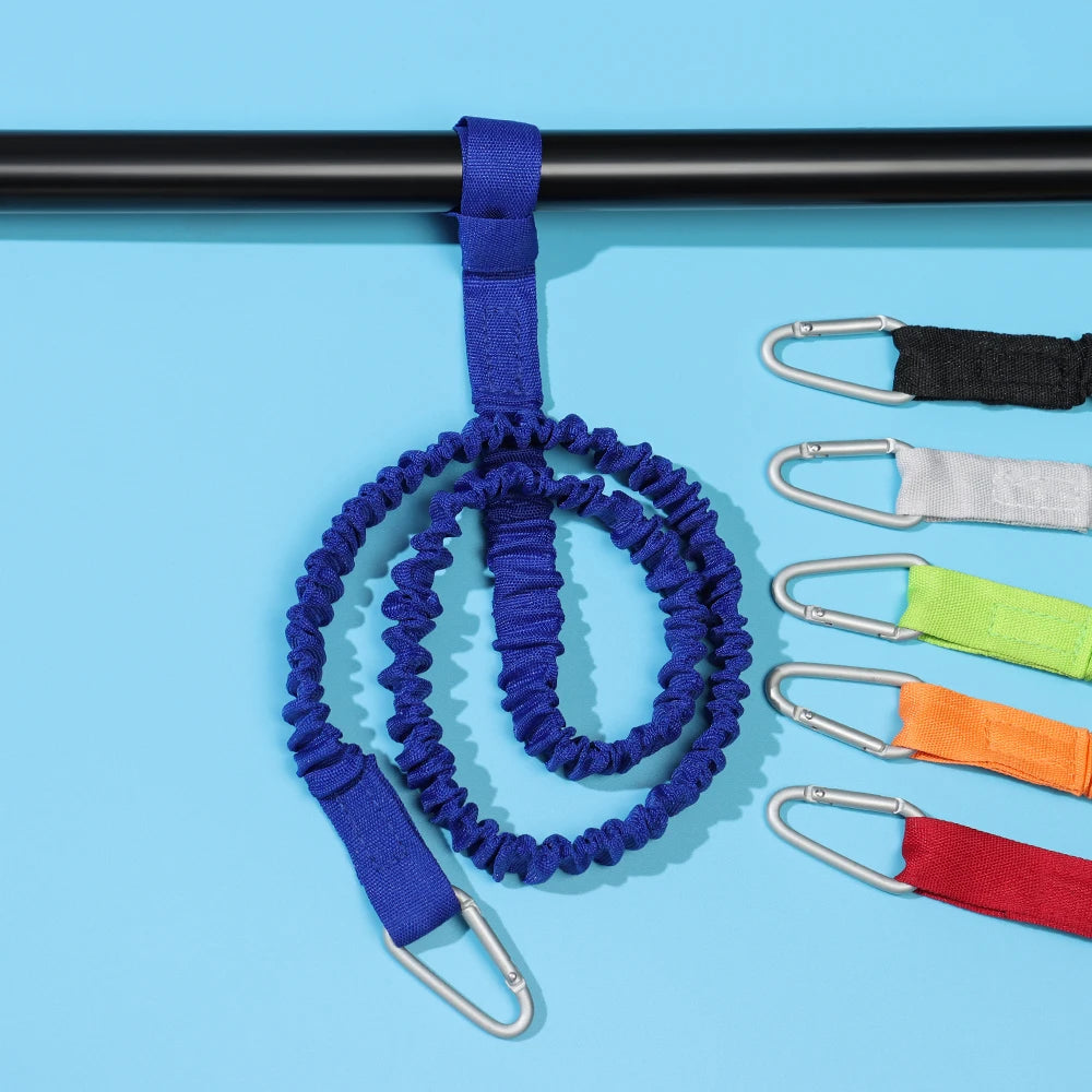 Adjustable Paddle Leash — Kayak & Surfboard Ankle Rope with Elastic Lanyard and Safety Carabiner