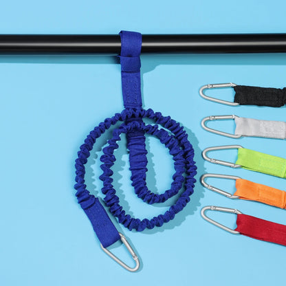 Adjustable Paddle Leash — Kayak & Surfboard Ankle Rope with Elastic Lanyard and Safety Carabiner