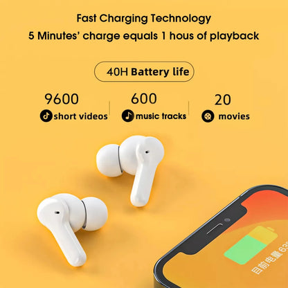 QCY T13 Bluetooth Headphones V5.1 – Wireless TWS Earbuds with Touch Control, 4 Mics, ENC HD Call, and Customizing App