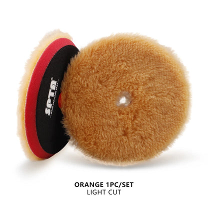 SPTA 5Pcs Car Sponge Wool Polishing Pads Set – 3", 5", 6" for DA/RO/GA Buffer Polisher, Buffing & Waxing