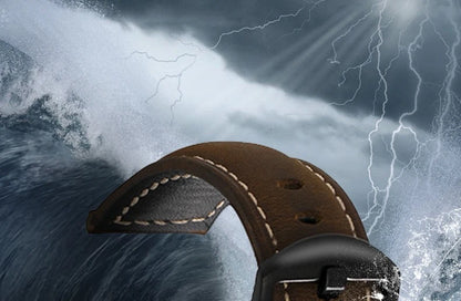 Genuine Leather Watch Band for Panerai Luminor & Radiomir – 18mm-24mm High-Quality Strap with Stainless Steel Buckle