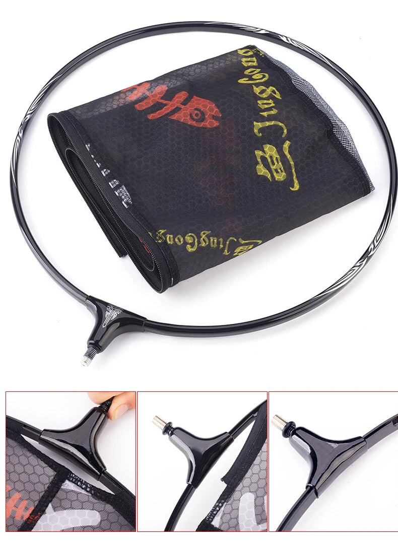 Carbon Fiber Anti-Hook Fishing Net Head – Ultra-Light Titanium Alloy Deepening Net Tool Accessory