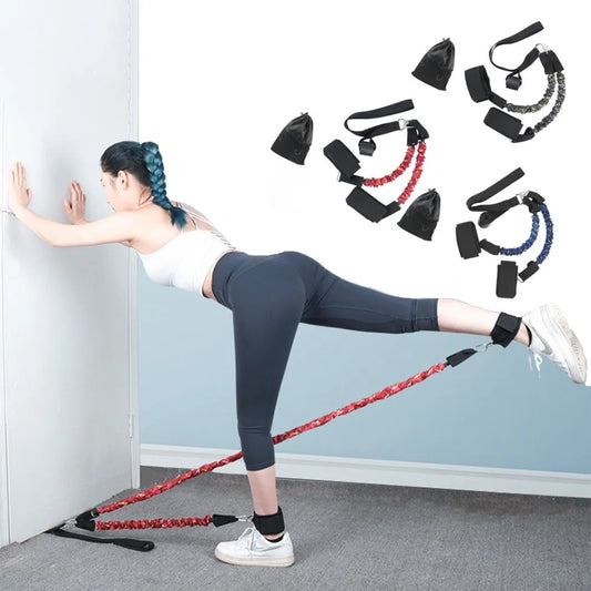 Booty Training Resistance Band: Leg Hip Power Strengthen Pull Rope Belt System - Gym Home Workout Fitness Equipment