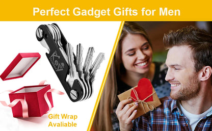 EDC Smart Key Holder Wallet – Compact Metal Keychain Organizer for Car & Door Keys, Pocket Tools