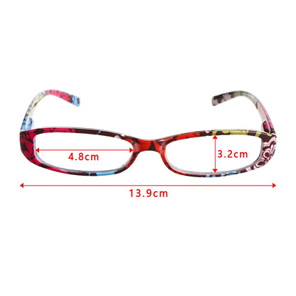 Ultralight Retro Floral Reading Glasses with Spring Hinges - Fashionable Presbyopic Eyewear with PC Frame and Pouch