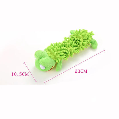 Durable Plush Dog Toy – Animal Shape with Squeaky, Chew & Cleaning Toy for Small Dogs (Chihuahua, Yorkshire, Bichon, Puppy)