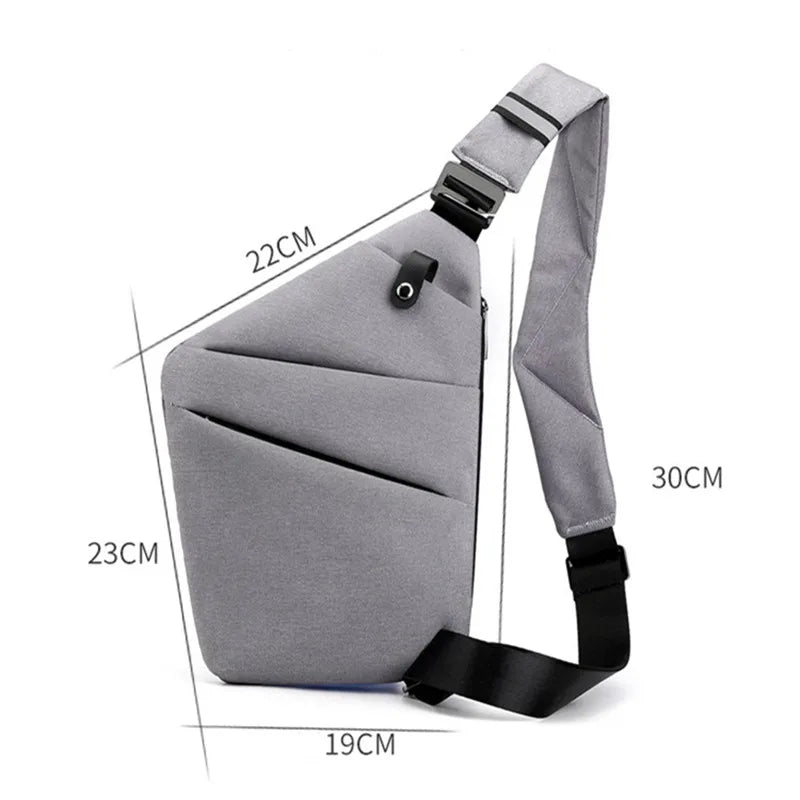 Ultra-Thin Anti-Theft Chest Bag for Men | Crossbody Sling Bag for Travel & Sports | Fengdong Mini Shoulder Bag