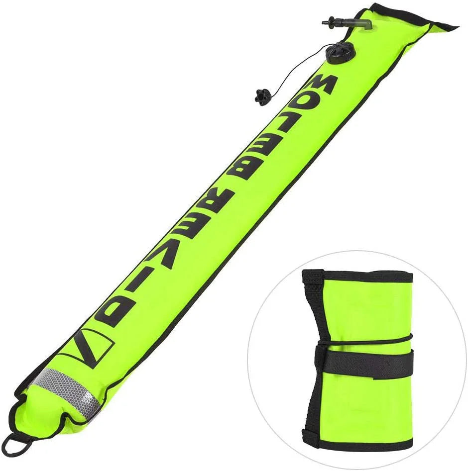 15CM*150CM Scuba Diving Surface Marker Buoy (SMB): Professional High-Quality Underwater Safety Tube for Divers