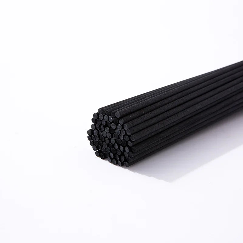 100PCS Black Fiber Rattan Sticks – Reed Diffuser Refill Sticks for Aromatherapy, 40/35/30/25/22/19/10cm