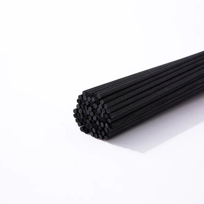 100PCS Black Fiber Rattan Sticks – Reed Diffuser Refill Sticks for Aromatherapy, 40/35/30/25/22/19/10cm