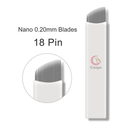 White Microblading Needles – 9/11/12/14/18/21 for Permanent Makeup, Eyebrow Tattoo & Embroidery Pen Supplies