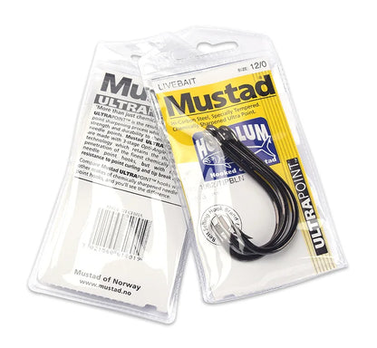 Mustad Norway Sea Fishing Hooks – Super Strong Big Circle Hooks, Sizes 1#-12/0# 10827NP-BN
