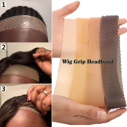 Non-Slip Silicone Wig Grip Headband: Transparent Black Brown Wig Band for Secure Hold - Anti-Slip Wig Accessories, Ideal for Daily Use