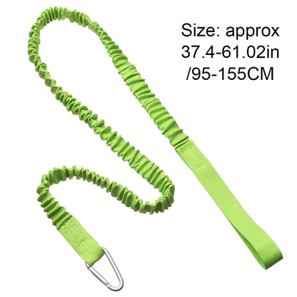 Adjustable Paddle Leash — Kayak & Surfboard Ankle Rope with Elastic Lanyard and Safety Carabiner