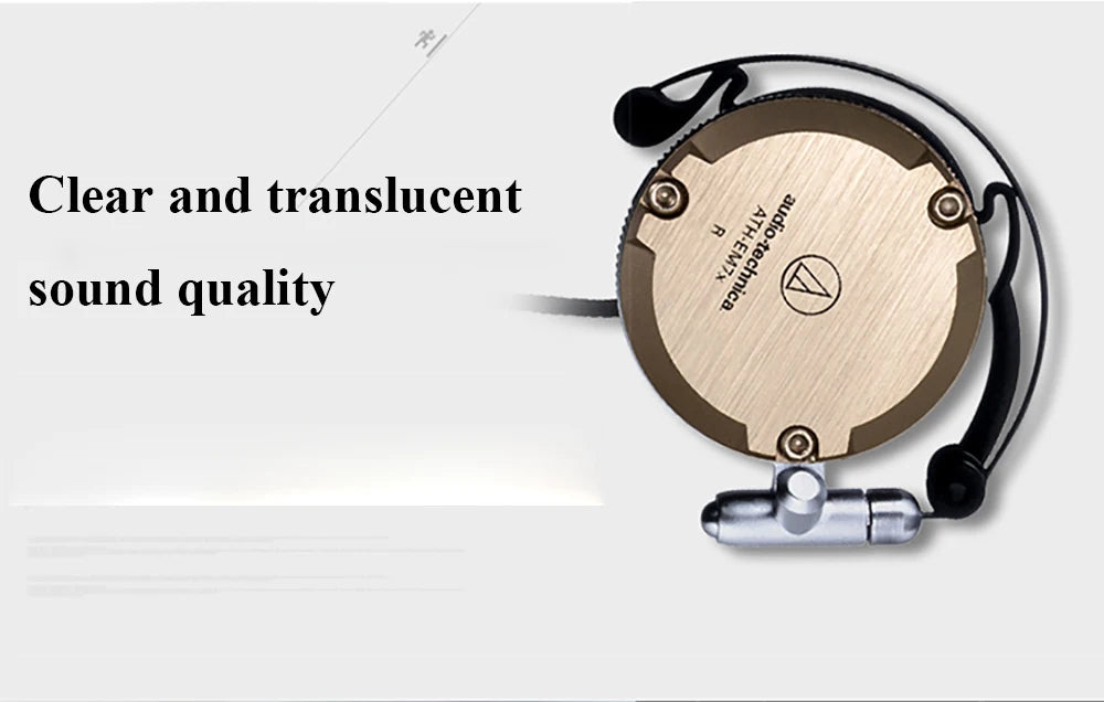 Audio-Technica ATH-EM7X Wired Sport Ear Hook Earphones with Heavy Bass for Android & iPhone