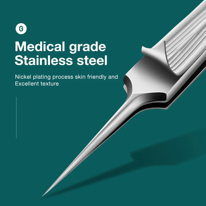 MR.GREEN Ingrown Hair Tweezers – Pointed Nose Tweezers for Eyebrows, Splinters, Blackhead & Acne Removal