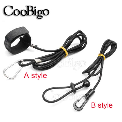 43.3" Canoe & Kayak Paddle Leash — Safety Clip Lanyard for Fishing Rods