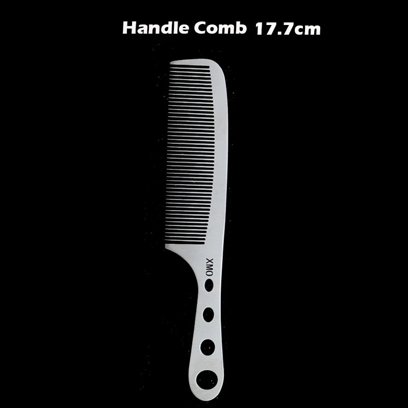 Brainbow Titanium Steel Hair Comb – Professional Anti-Static Salon Hairdressing Brush for Men