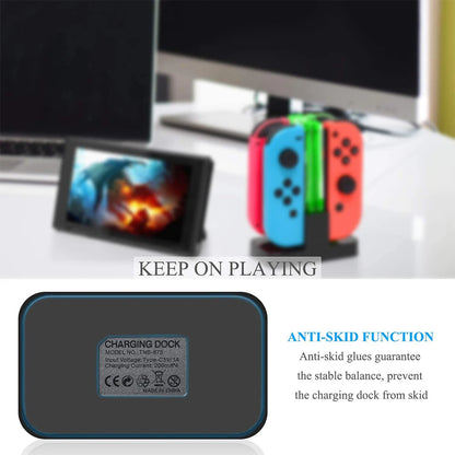 Nintendo Switch 4-Controller Charging Dock — LED Indicator Charging Station for Joy-Con Accessories