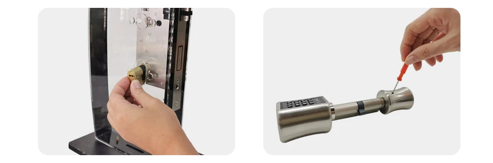 V1 Pro+ Smart Door Lock – TUYA App Adjustable Fingerprint, Password & RFID Cylinder for Home Security