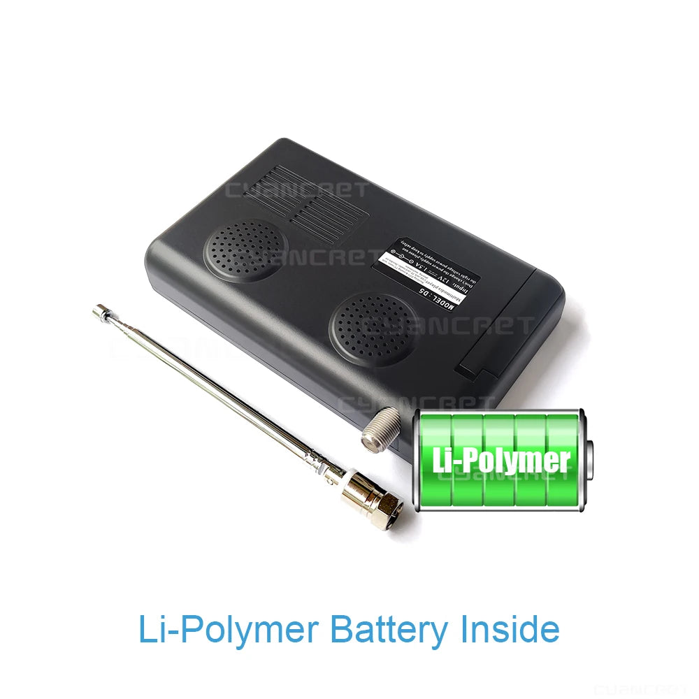 LEADSTAR Pocket TV D5 5 Inch | DVB-T2 ATSC ISDB-T TDT Digital & Analog Mini Car Television | Portable TV with USB TF AC3 Support