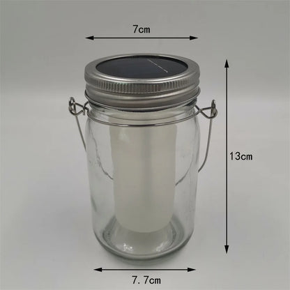 Solar LED Mason Jar Lights – Warm Torch Flame Lantern for Outdoor & Indoor Christmas, Garden, and Street Decoration