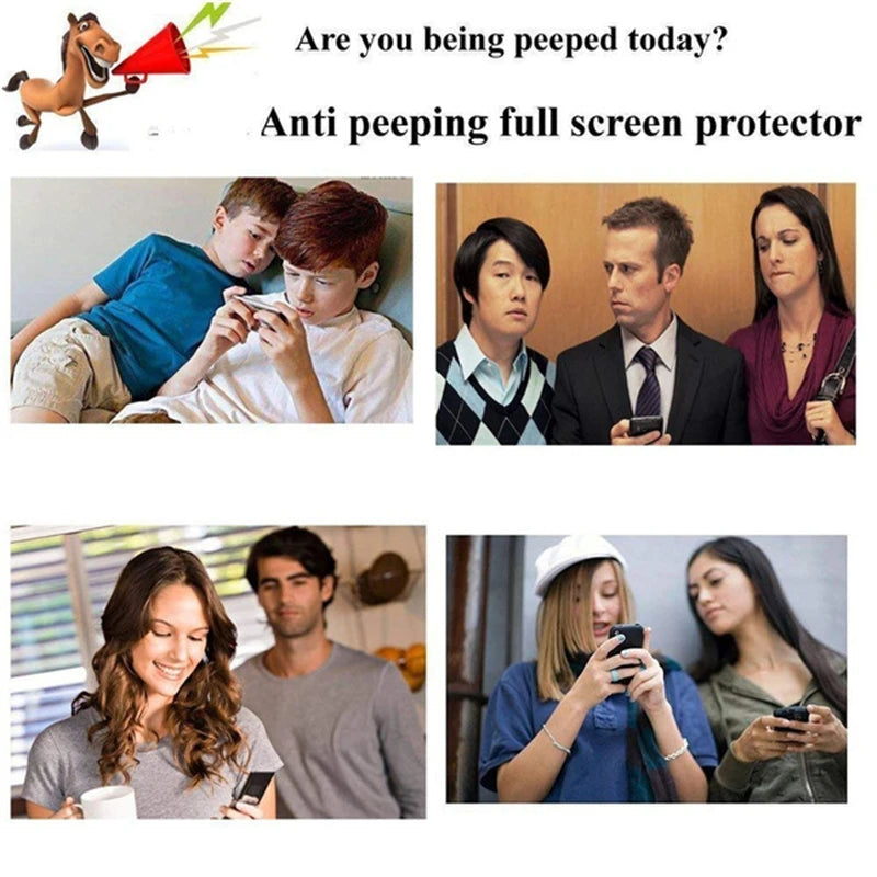 Anti-Spy Privacy Screen Protector Case – Compatible with iPhone 11-17, Pro, Pro Max, Plus & Mini