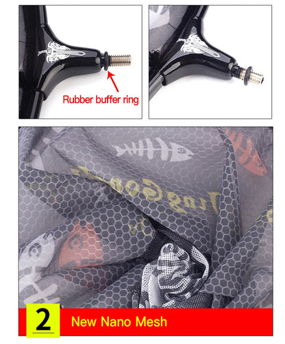 Carbon Fiber Anti-Hook Fishing Net Head – Ultra-Light Titanium Alloy Deepening Net Tool Accessory