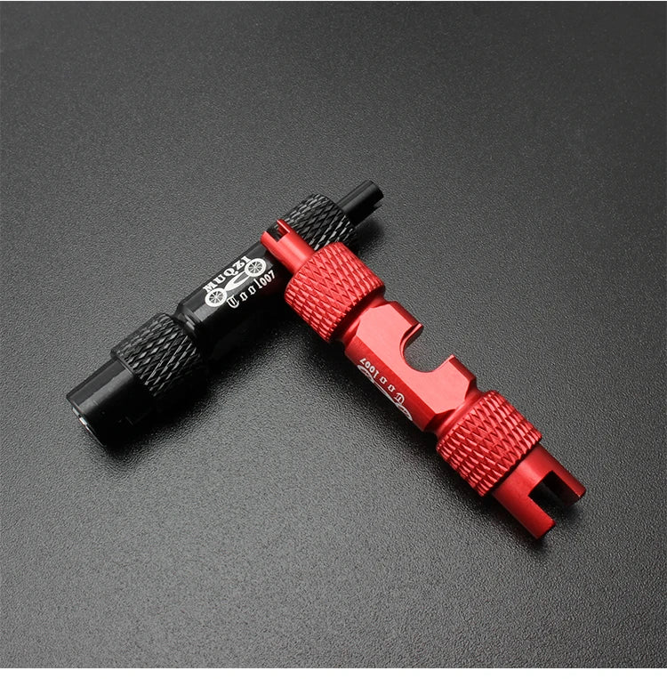 MUQZI MTB & Road Bike Valve Tool – Schrader & Presta Wrench for Tire Installation and Valve Core Removal