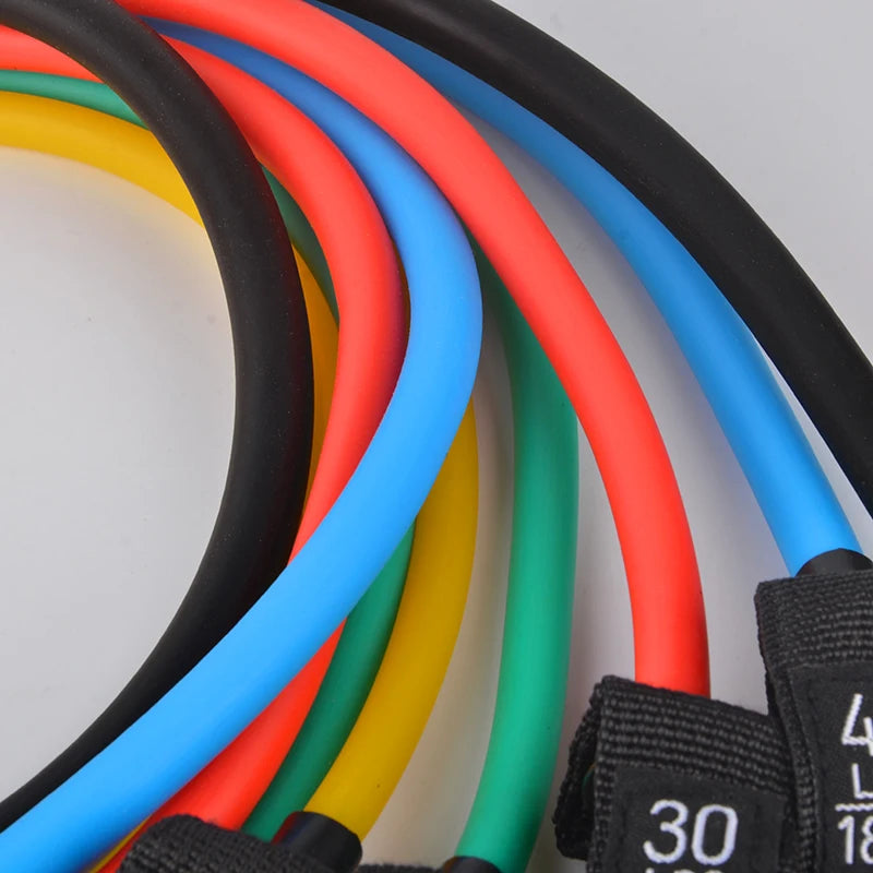 12PCS Resistance Bands Set – Professional Bodybuilding & Weight Training Equipment, Elastic Rubber Bands for Home Gym Fitness