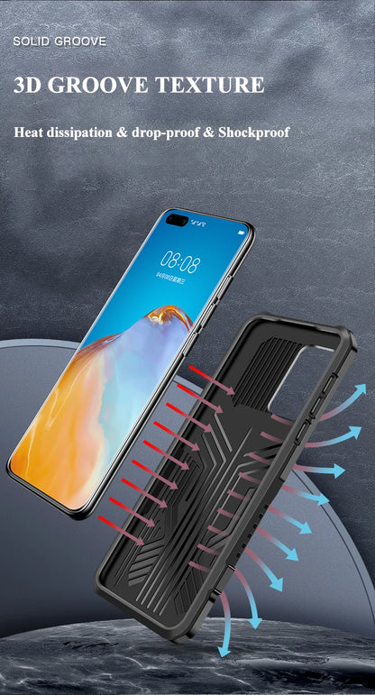 Shockproof Armor Magnetic Case – Compatible with Samsung Galaxy A10/A20/A30/A50/A70/A41/A51/A71/S20/J4/J6/J7/A11/A10S/A21S
