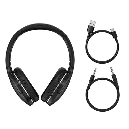Baseus D02 Pro Wireless Headphones - Bluetooth 5.3, Foldable Sport Headset, Over-Ear Gaming Bluetooth Earbuds