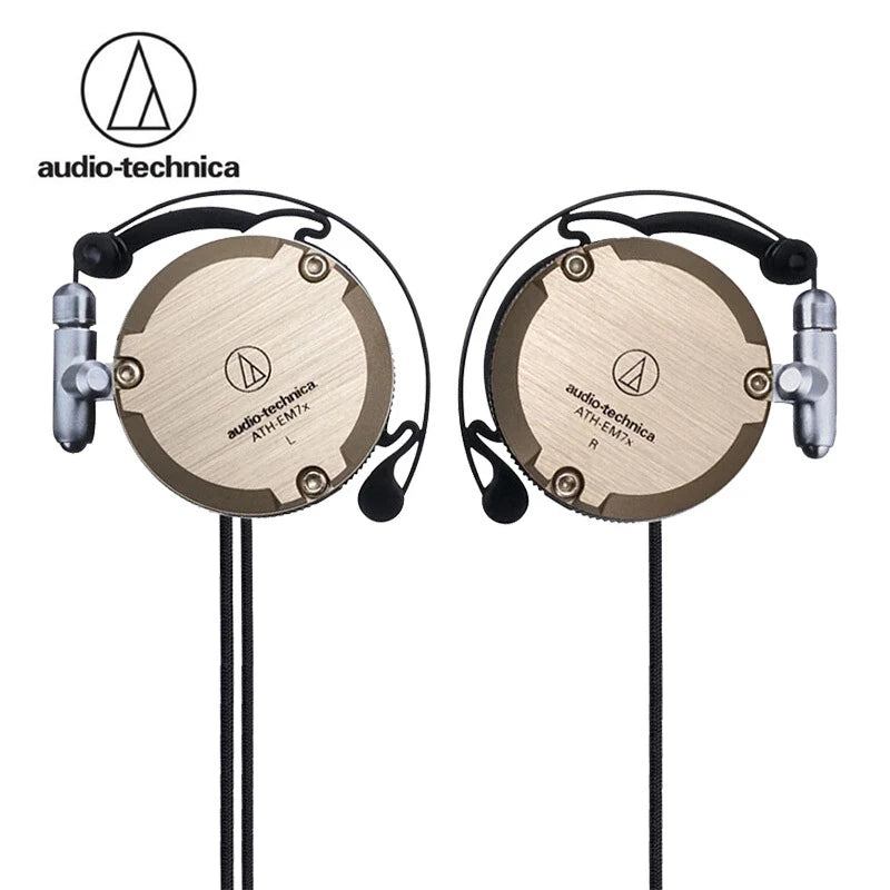 Audio-Technica ATH-EM7X Wired Sport Ear Hook Earphones with Heavy Bass for Android & iPhone