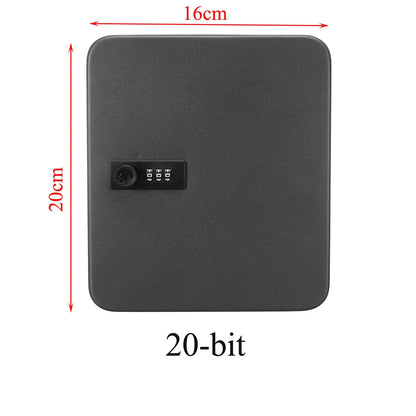 Security Car Combination Lock – Wall-Mounted Metal Storage Cabinet & Key Safe Box, Lockable Password Organizer for Home & Office