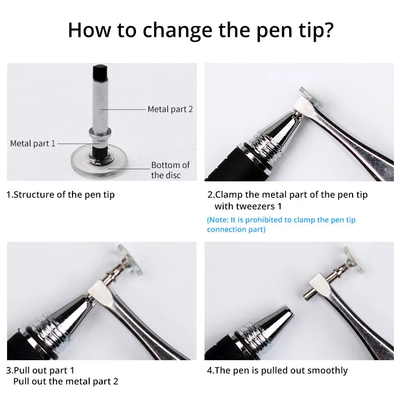 Universal Stylus Pen for Smartphones - Capacitive Screen, Disc and Fiber Touch Tips for Drawing and Writing