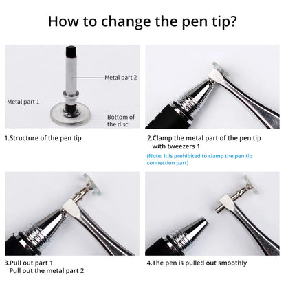 Universal Stylus Pen for Smartphones - Capacitive Screen, Disc and Fiber Touch Tips for Drawing and Writing