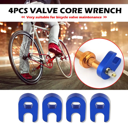 4pcs Presta Valve Removal Kit – Wrench & Spanners Bicycle Repair Tool for Mountain Bikes