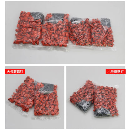 180pcs Universal Mushroom Tubeless Tire Repair Kit — Red & Black 7mm/8mm Rubber Plugs for Car Tire Fix