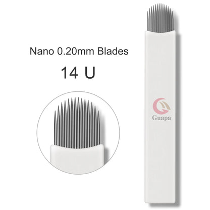 White Microblading Needles – 9/11/12/14/18/21 for Permanent Makeup, Eyebrow Tattoo & Embroidery Pen Supplies