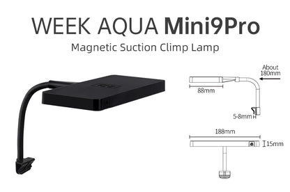 WEEK AQUA USB Aquarium Light — Full Spectrum LED Plant Grow Light for Nano Aquariums & Microlandscapes