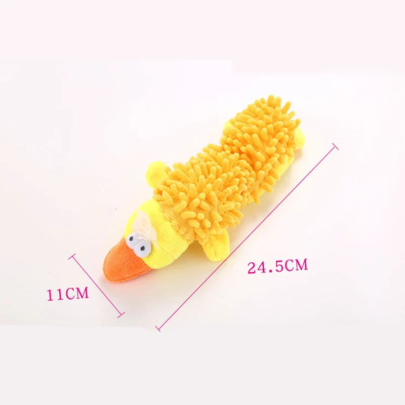 Durable Plush Dog Toy – Animal Shape with Squeaky, Chew & Cleaning Toy for Small Dogs (Chihuahua, Yorkshire, Bichon, Puppy)
