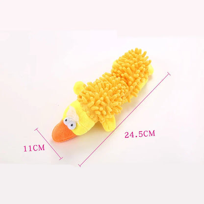 Durable Plush Dog Toy – Animal Shape with Squeaky, Chew & Cleaning Toy for Small Dogs (Chihuahua, Yorkshire, Bichon, Puppy)