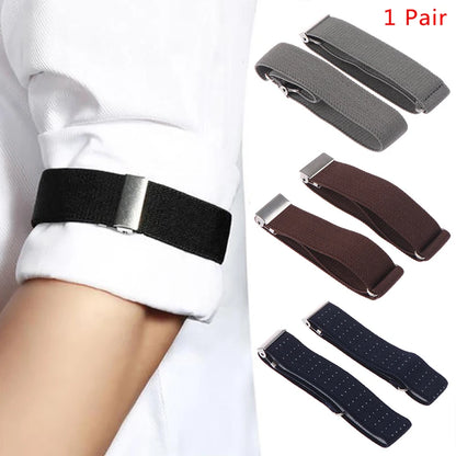 1 Pair Elegant Anti-Slip Elastic Armband Sleeves – Bartender Cuff Holder & Arm Warmers, 2.5cm Groom Garter Gift