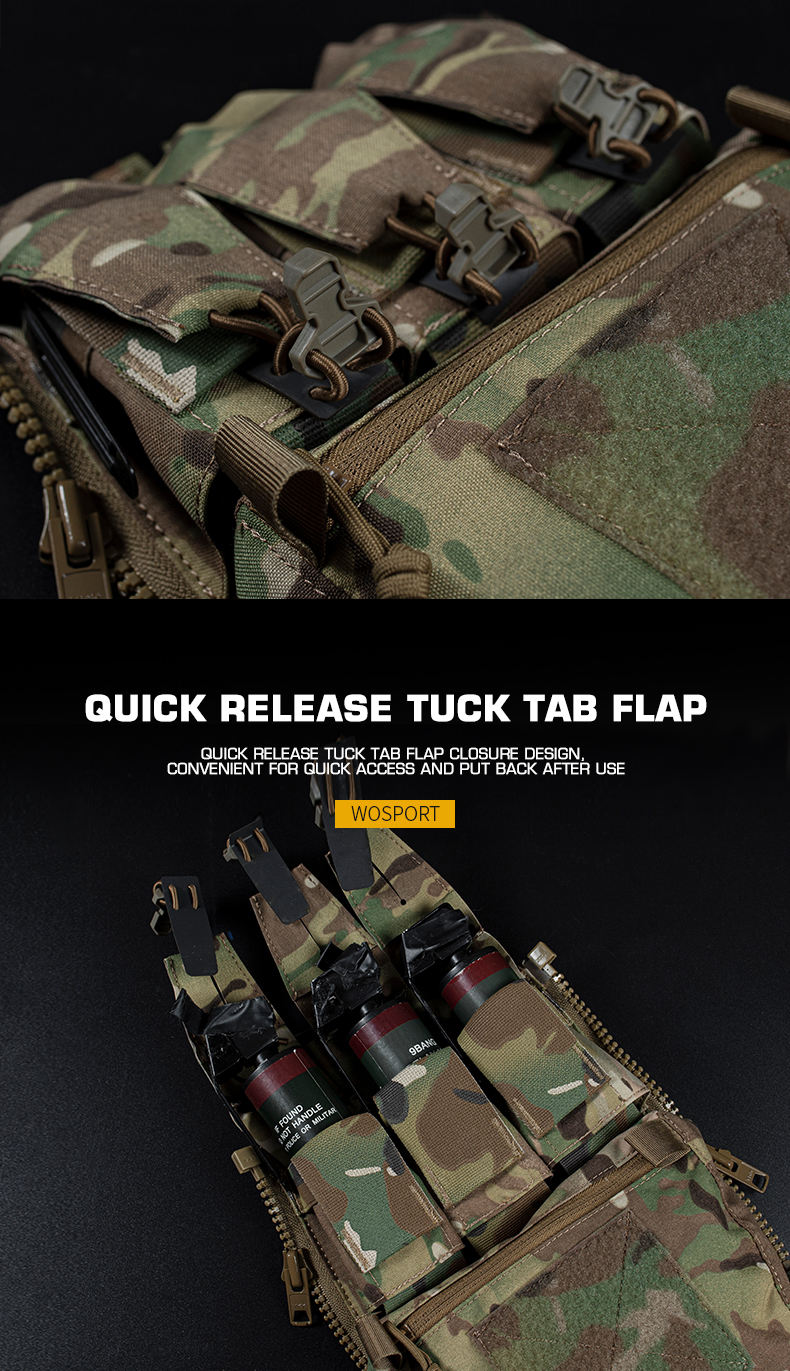 Assault Adapt Banger Back Panel Zip-On Rear Pack – Tactical Vest FCPC V5 Plate Carrier Accessories Bag with GP Pouch & Multitools Pocket