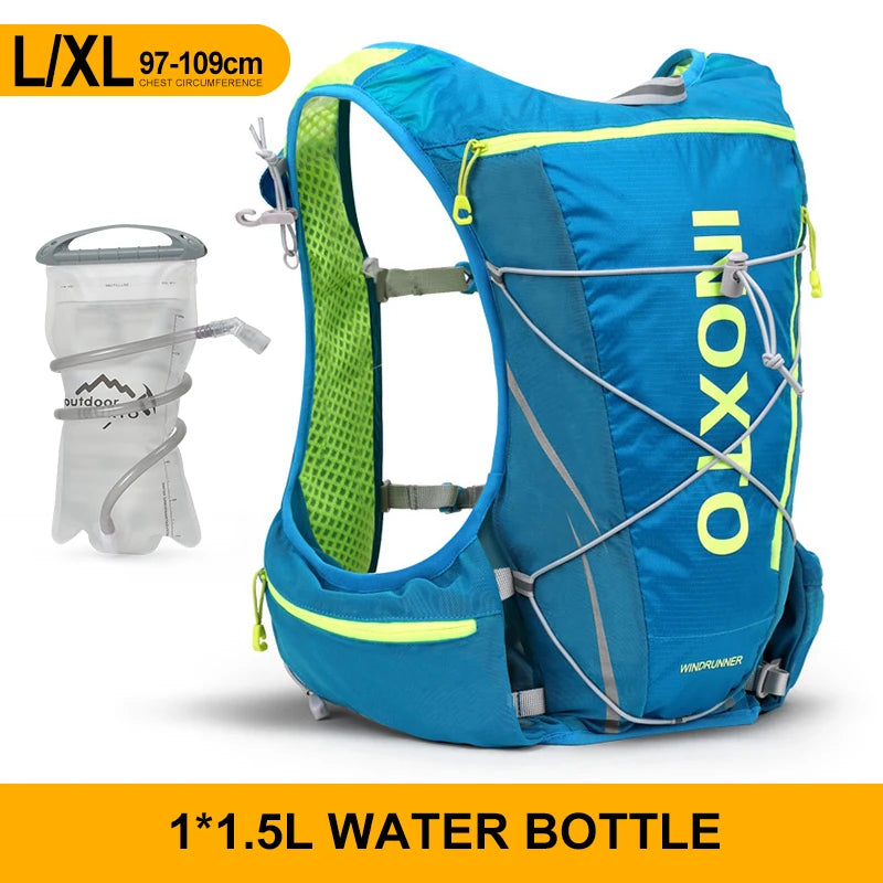 8L Running & Cycling Hydration Vest Backpack — Hiking & Marathon Water Pack with 1.5L Bladder and 500ml Bottle