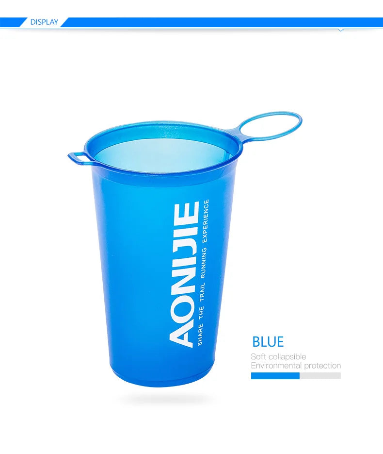 AONIJIE Soft Flask Water Bottle — 250ml/500ml Folding, Collapsible, TPU BPA-Free for Running Hydration Packs, Waist Bags & Vests (SD09/SD10)