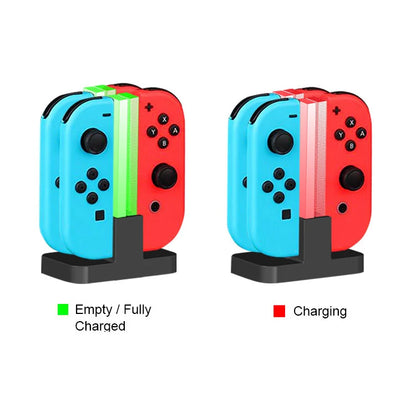 Nintendo Switch 4-Controller Charging Dock — LED Indicator Charging Station for Joy-Con Accessories